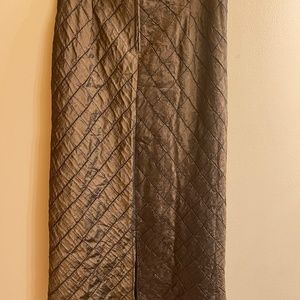 womans skirt, brown, quilted appearance